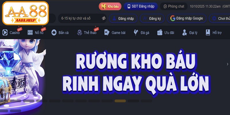 Các bước đăng nhập tài khoản AA88 trên website